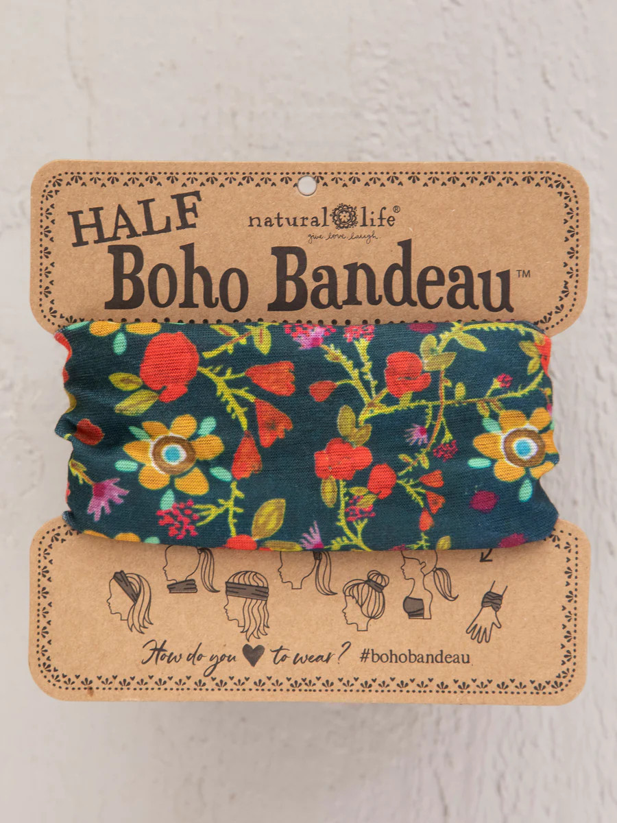 Half Printed Boho Bandeau Forest Flowers | Natural Life