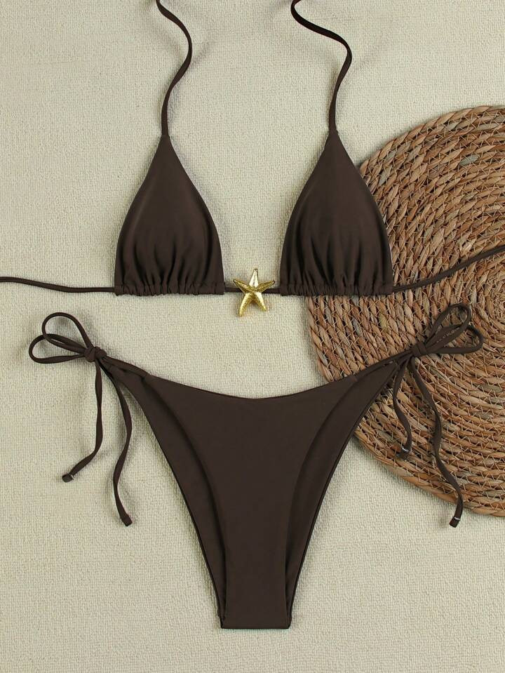 Bikini de mujer veraniego con estampado de estrella de mar sexy | SHEIN