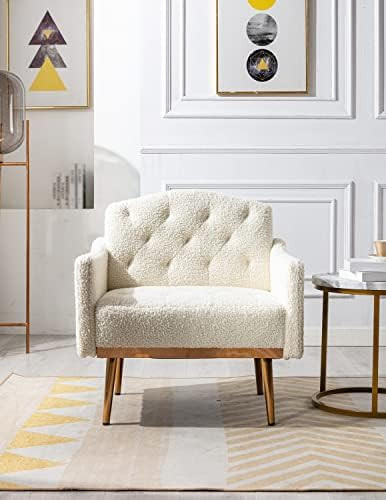 KINFFICT Modern Accent Chair, Upholstered Single Sofa Arm Chair for Living Room and Bedroom, Upho... | Amazon (US)