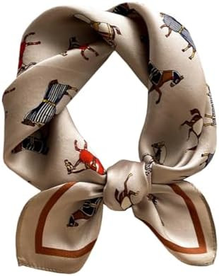 100% Mulberry Silk Neck Scarf 21"x21" Small Square Scarfs for Women Gift Packed | Amazon (US)