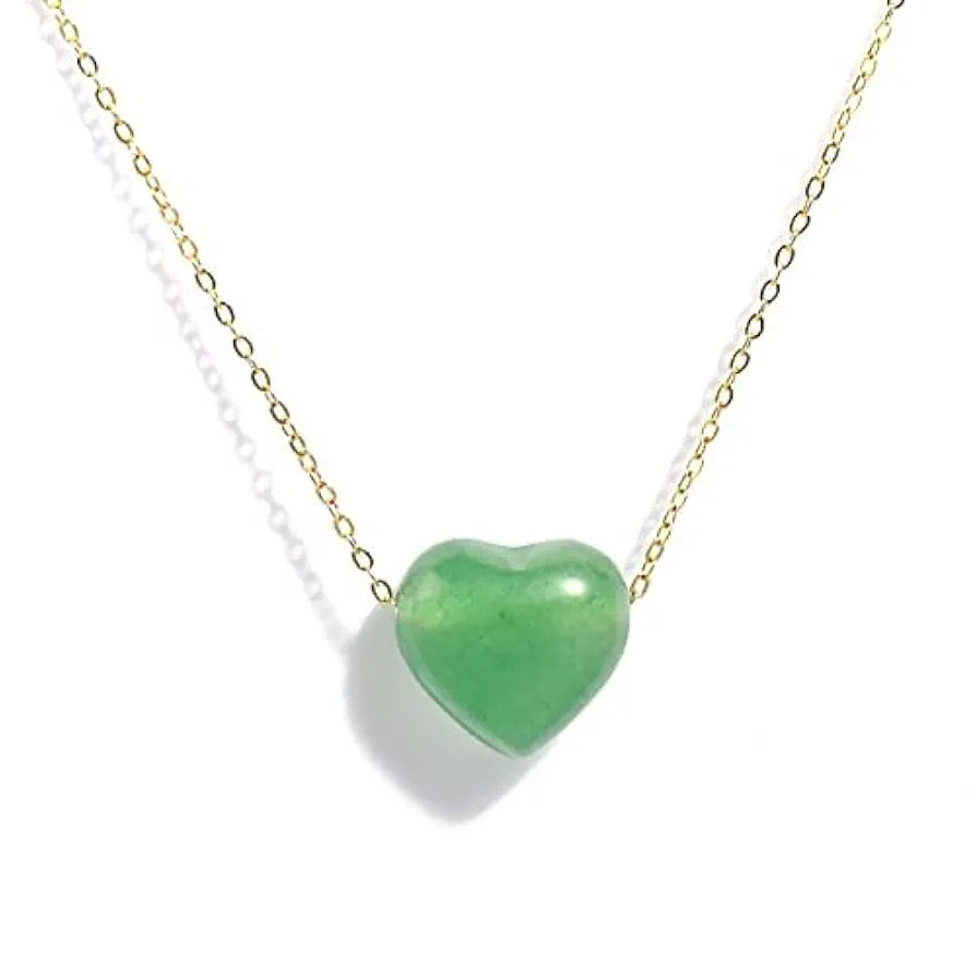 Valentines Day Gifts for Her, Jade Heart Necklaces for Women Teen Girls, Green Jewelry Gifts for ... | Amazon (US)