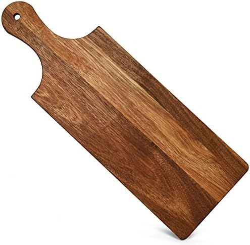 COYMOS Wood Cutting Board with Handle Acacia Wood Cheese Board Kitchen Chopping Boards for Meat Serv | Amazon (US)