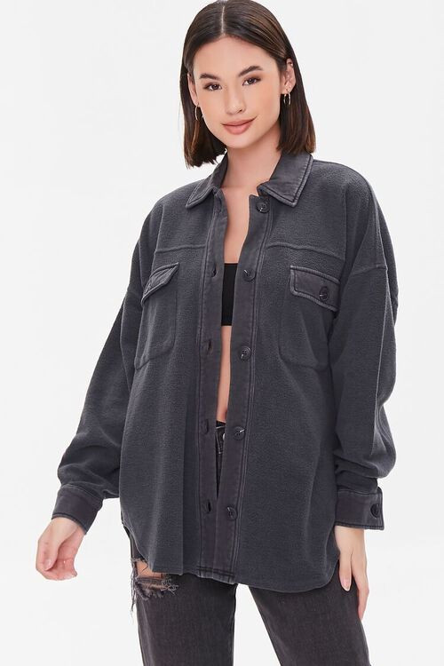 Fleece Button-Front Shacket | Forever 21 (US)