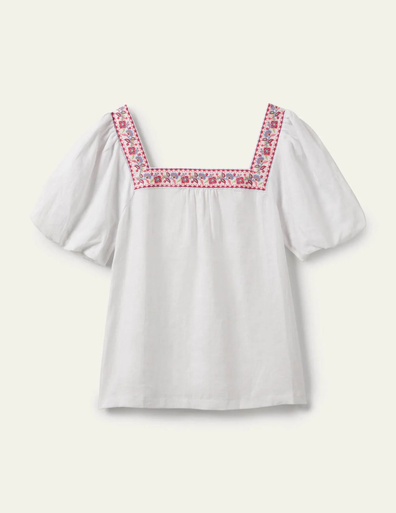 Square Neck Linen Top | Boden (UK & IE)