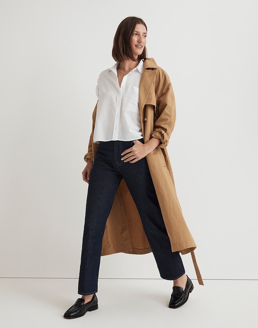 Cropped Utility Button-Up Shirt | Madewell