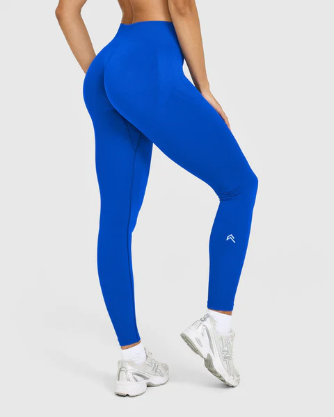 EnhanceLift™ Seamless Leggings with White Logo 
 Cobalt Blue | Oner Active (UK / US)