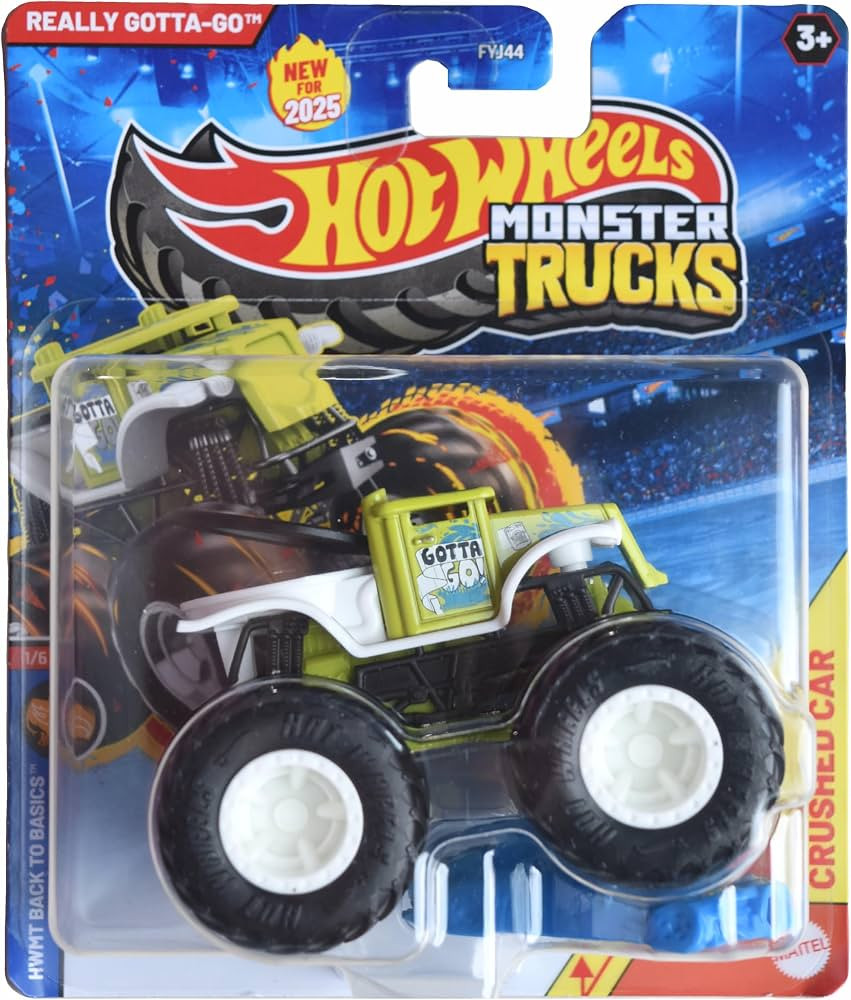 Hot Wheels Monster Trucks Really Gotta Go, Includes Crushed Car 1:64 Scale die cast | Amazon (US)