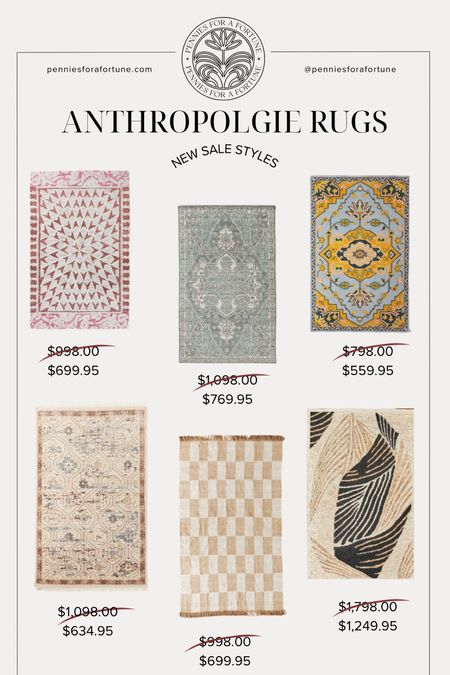 Anthropologie has added new styles to their sale selection of rugs! They have the most beautiful, high quality pieces! Run before they are sold out! 

#LTKhome #LTKsalealert #LTKstyletip