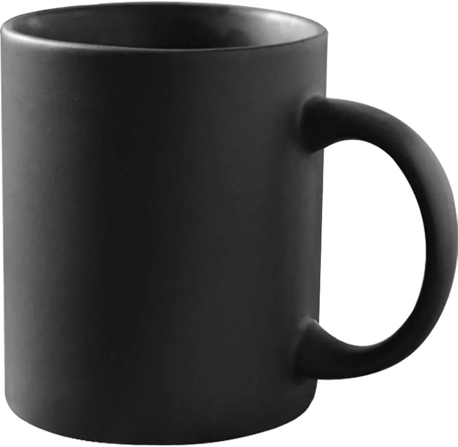 11 oz Matte Black Porcelain Coffee Mug, Smilatte Classic Ceramic Cup with Hanlde for Latte Cappuc... | Amazon (US)