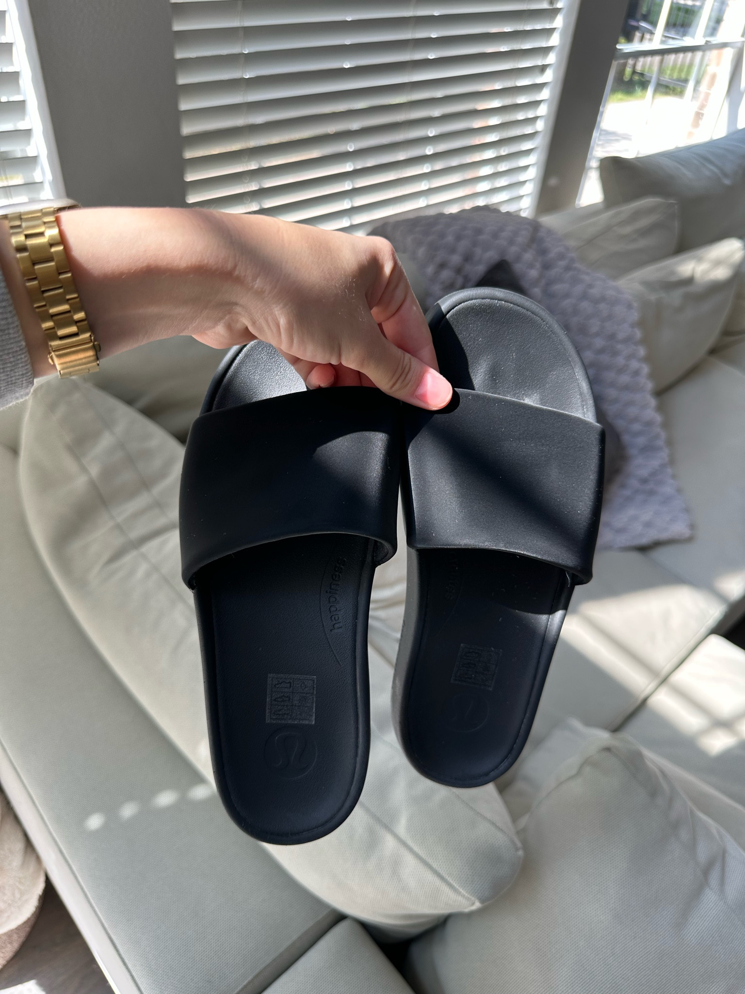 Lululemon slides - true to size. If between, size up

#LTKFind #LTKtravel #LTKshoecrush