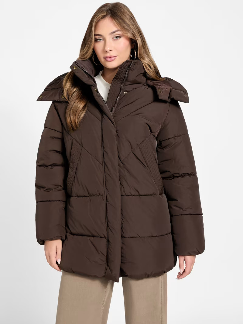 Eco Eleonor Hooded Puffer Jacket | GUESS® Official Website | Guess (US)