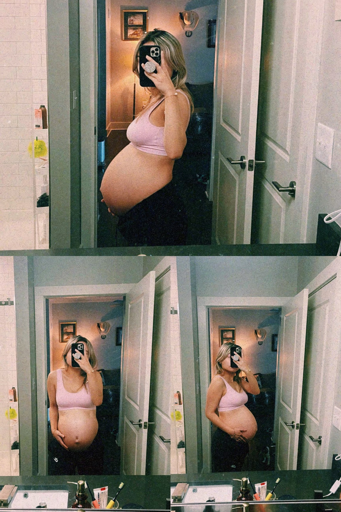 cute comfy outfit 🤎
pink sports bra. pink ribbed gym set. GB. black nike sweatpants. nike. womens joggers. bump friendly. 

#LTKbump #LTKunder100 #LTKfit