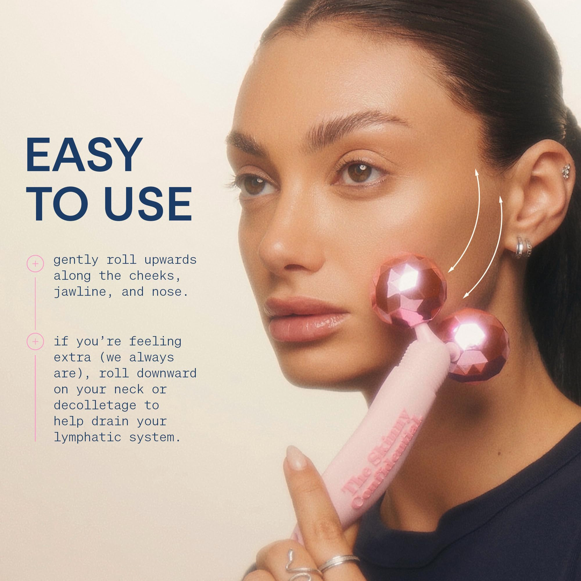 The Skinny Confidential Face Roller - Pink Balls Eye & Facial Roller Massager - Face Massage Tool... | Amazon (US)