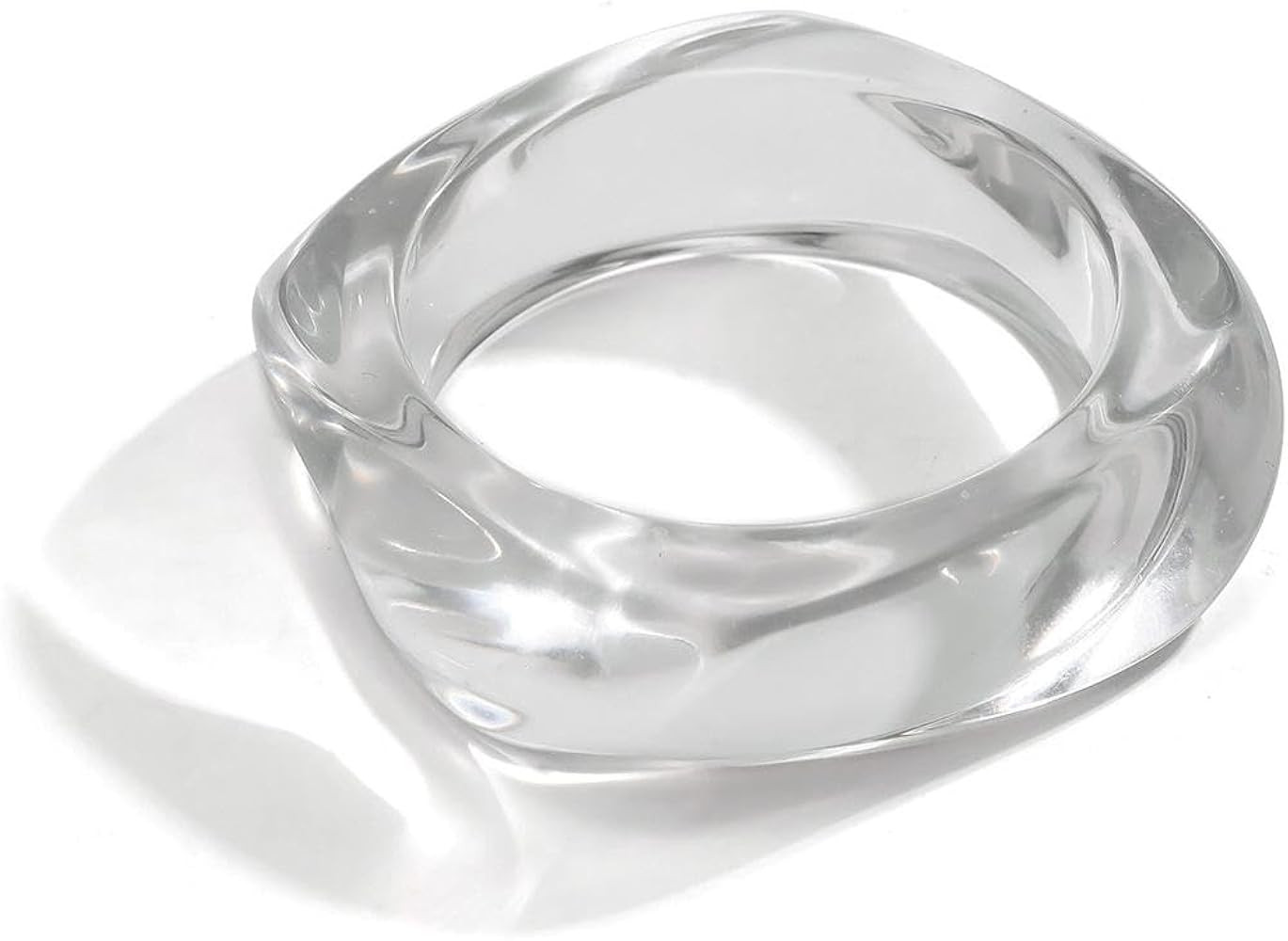 Acrylic Bangle Bracelets for Women Chunky Colorful Resin Bangle Big Statement Jewelry | Amazon (US)