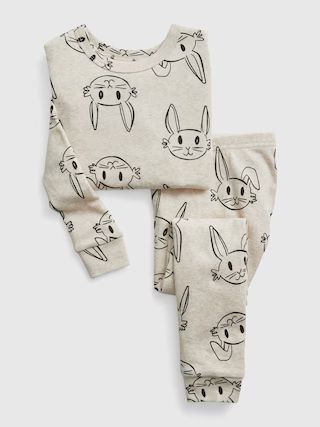 babyGap 100% Organic Cotton Bunny PJ Set | Gap (US)
