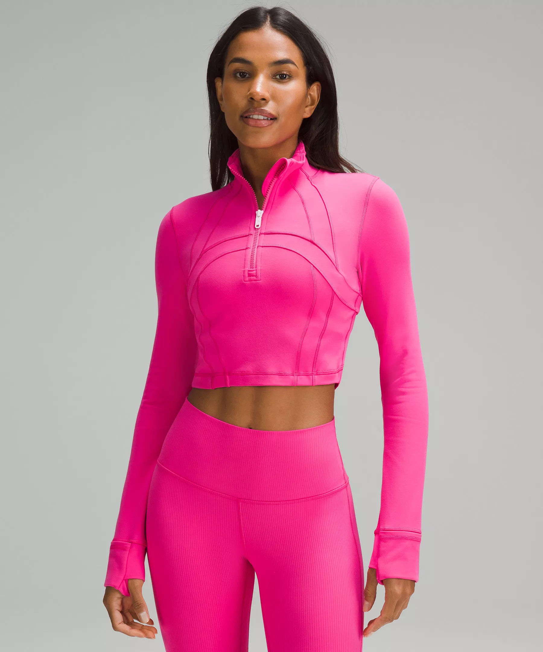 Define Cropped Half Zip *Luon | Women's Hoodies & Sweatshirts | lululemon | Lululemon (US)