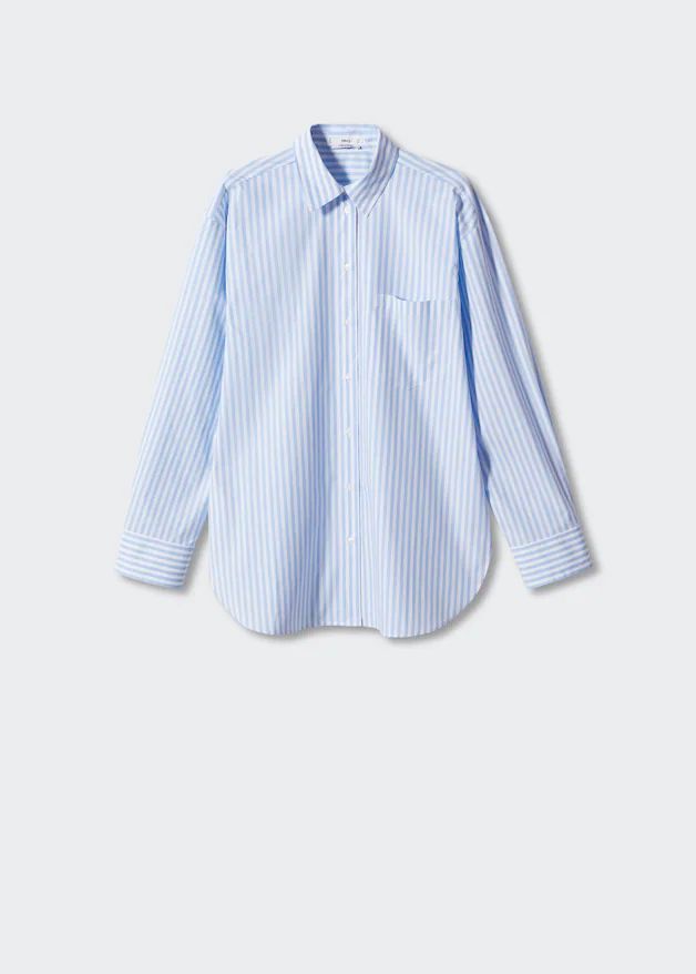 Pocket oversize shirt | MANGO (US)