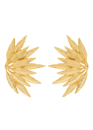 Dahlia 24kt gold-plated drop earrings | Harvey Nichols