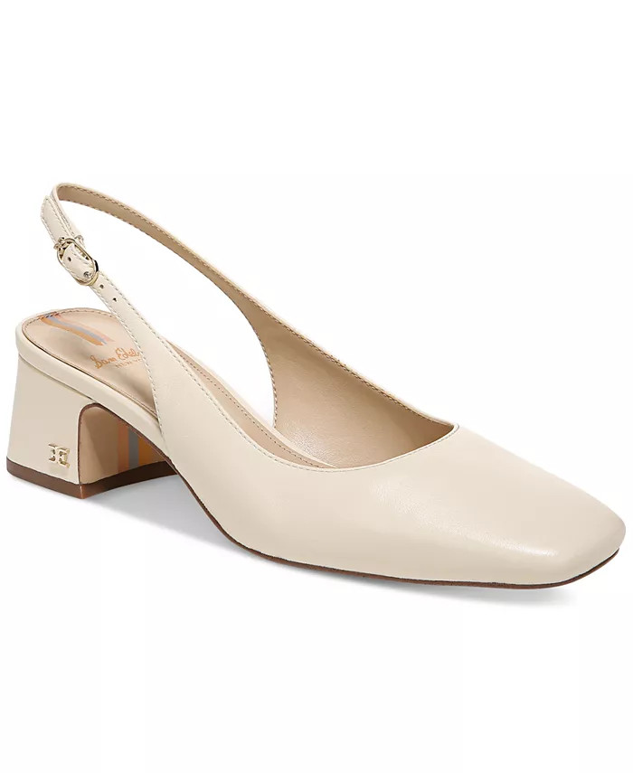 Sam Edelman Terra Snip-Toe Slingback Block-Heel Pumps - Macy's | Macy's