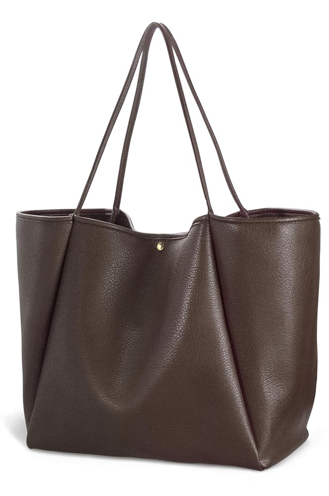 Oversize Pu Leather Tote Women Weekender Bag Shopper Handbag Travel Purse | Amazon (US)