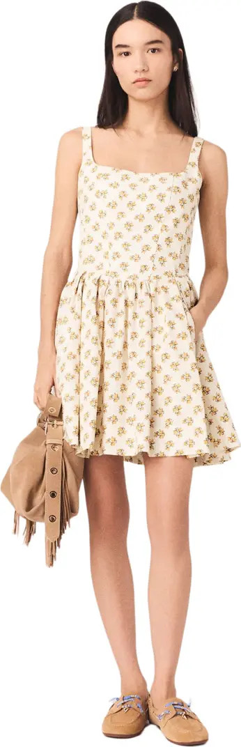 maje Short flared patterned dress | Nordstrom | Nordstrom