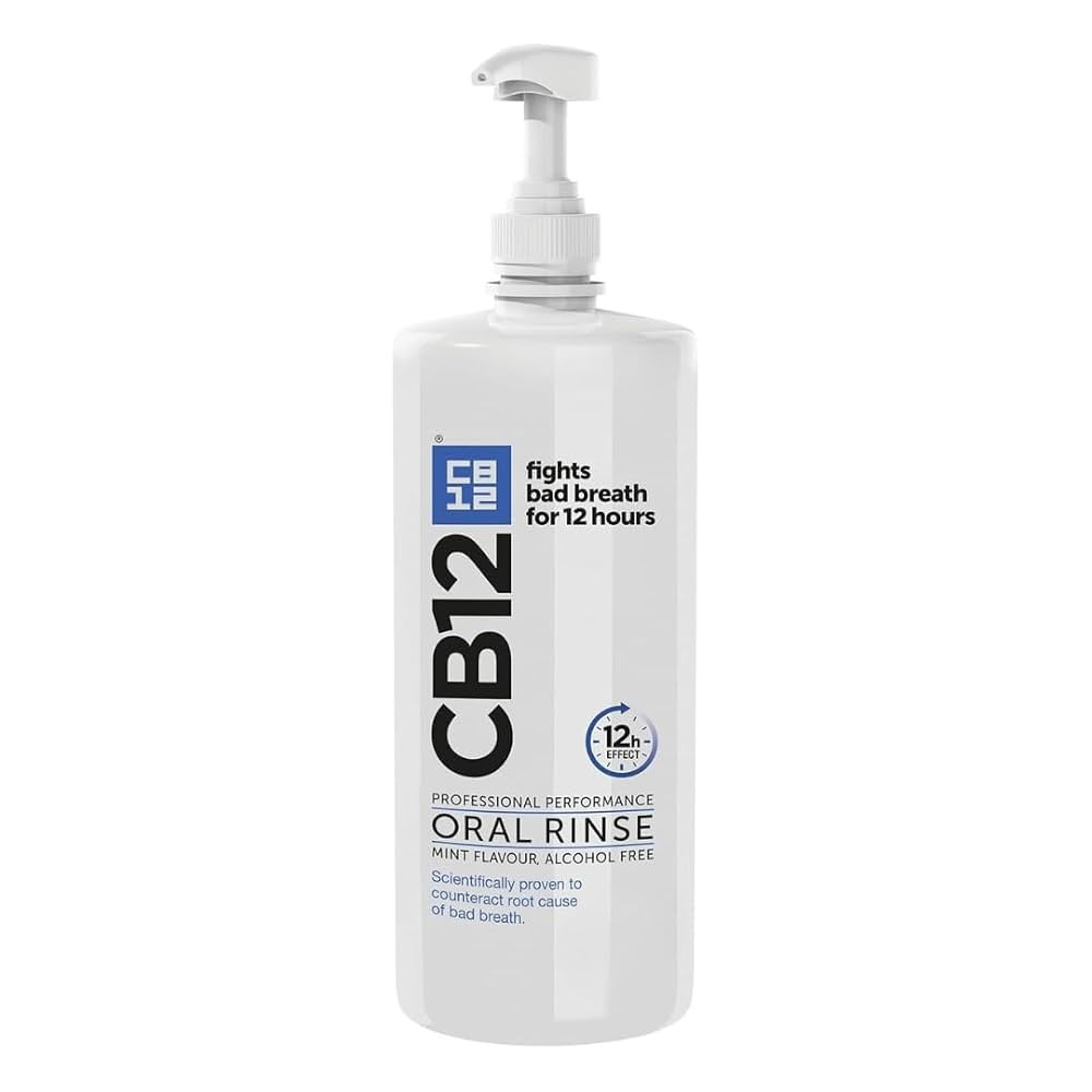CB12 Mint Menthol Mouthwash, Enamel Strengthening, Pleasant Breath For 12 Hours, 1L | Amazon (UK)