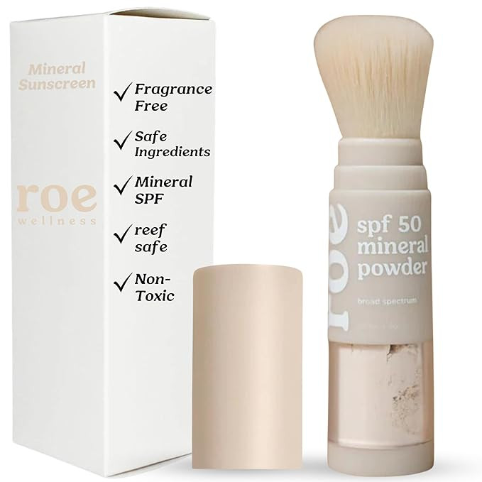 Roe Wellness- Kids SPF 50 Brush On Mineral Sunscreen Powder, Reef-Friendly, Easy to Apply for Kid... | Amazon (US)