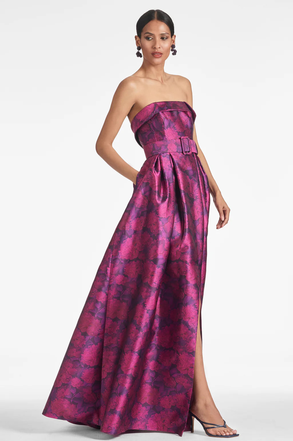 Brielle Gown - Magenta Bloom | Sachin and Babi
