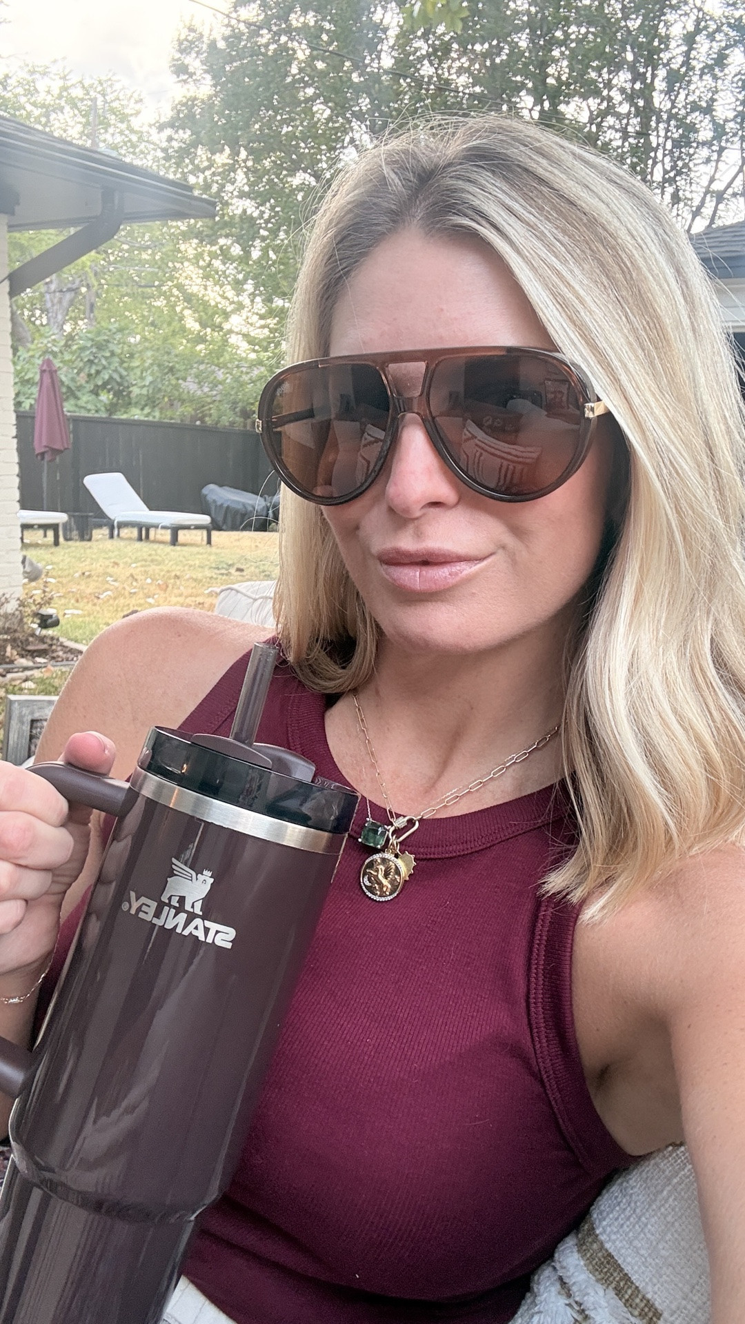 Casual fall outfit with my new chocolate brown Stanley! 🤎 Found similar pants!!

#LTKSeasonal #LTKdayinmylife #LTKootd