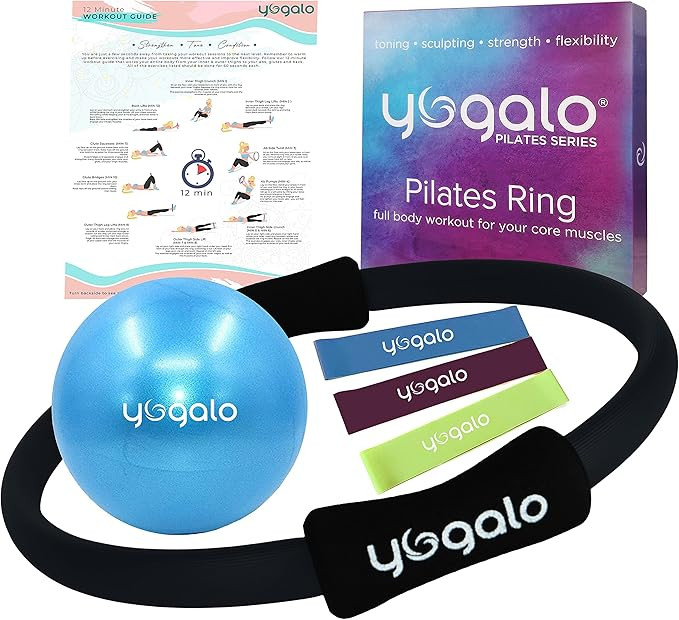 Pilates Ring and Ball Set with 3 Resistance Bands - Pilates Equipment for Home Workout - Magic Ci... | Amazon (US)