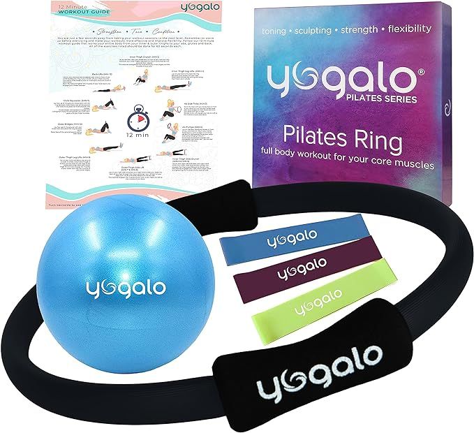Pilates Ring and Ball Set with 3 Resistance Bands - Pilates Equipment for Home Workout - Magic Ci... | Amazon (US)