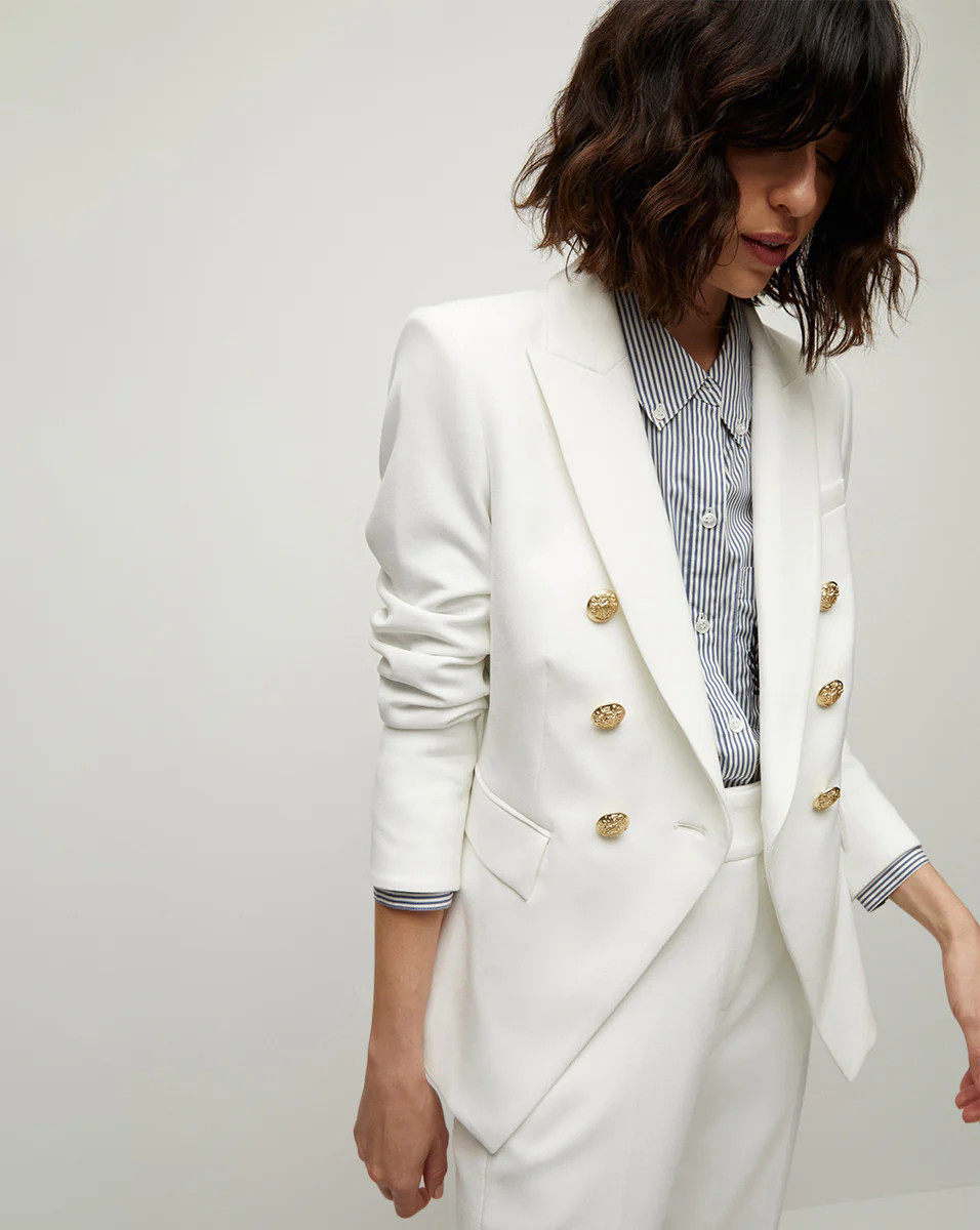Miller Dickey Jacket in Off-White/Gold | Veronica Beard | Veronica Beard