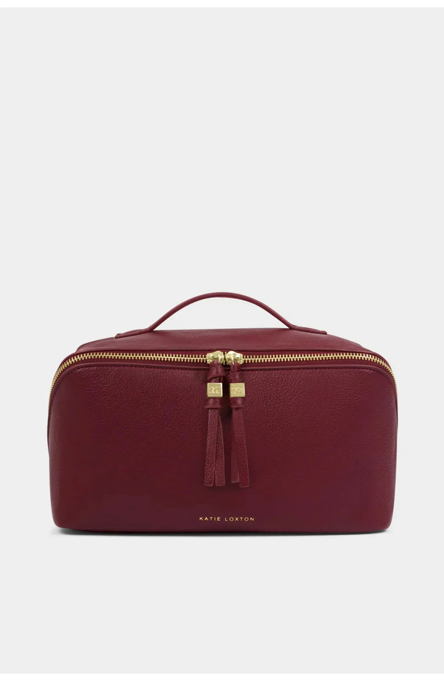 Katie Loxton Soho Large Makeup And Toiletry Bag in Cherry | Nordstrom | Nordstrom