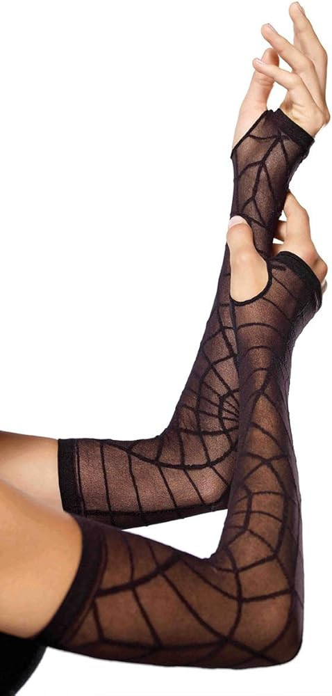 Leg Avenue Women's Sheer Spider Web Arm Warmer | Amazon (US)