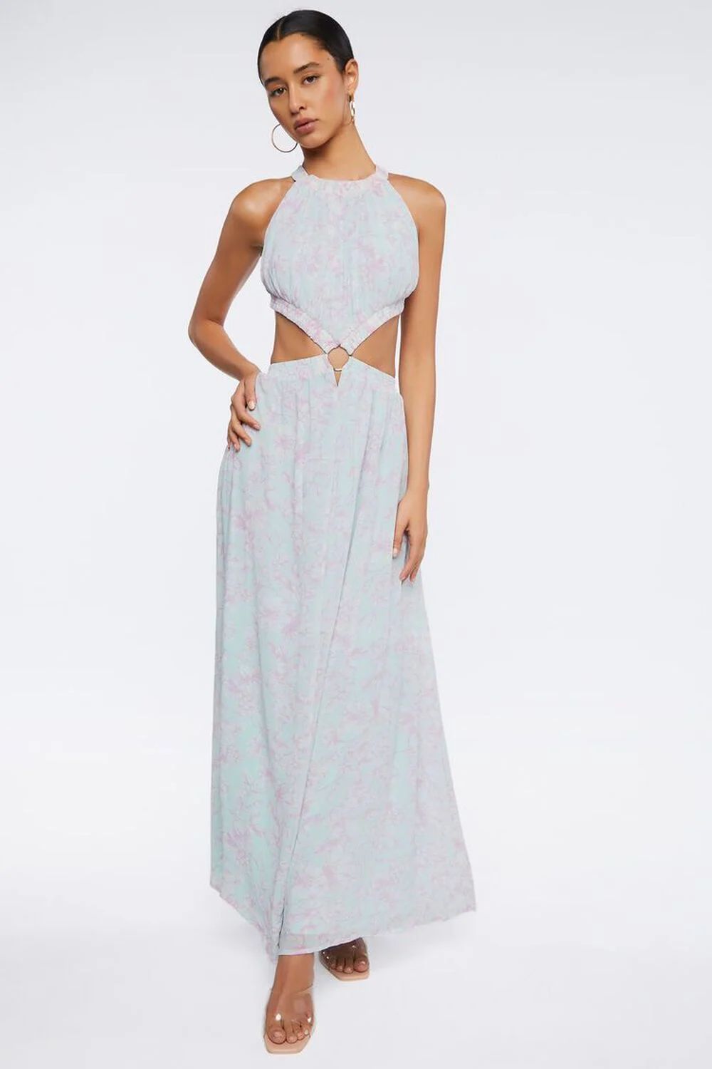 Floral Print Cutout Maxi Dress | Forever 21 (US)