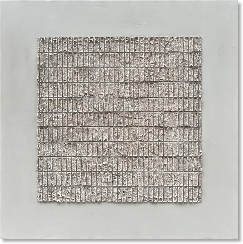 NANKAI Art White Texture Abstract Art Oil Painting 44x44 Inches Contemporary Minimalist Art Large... | Amazon (US)