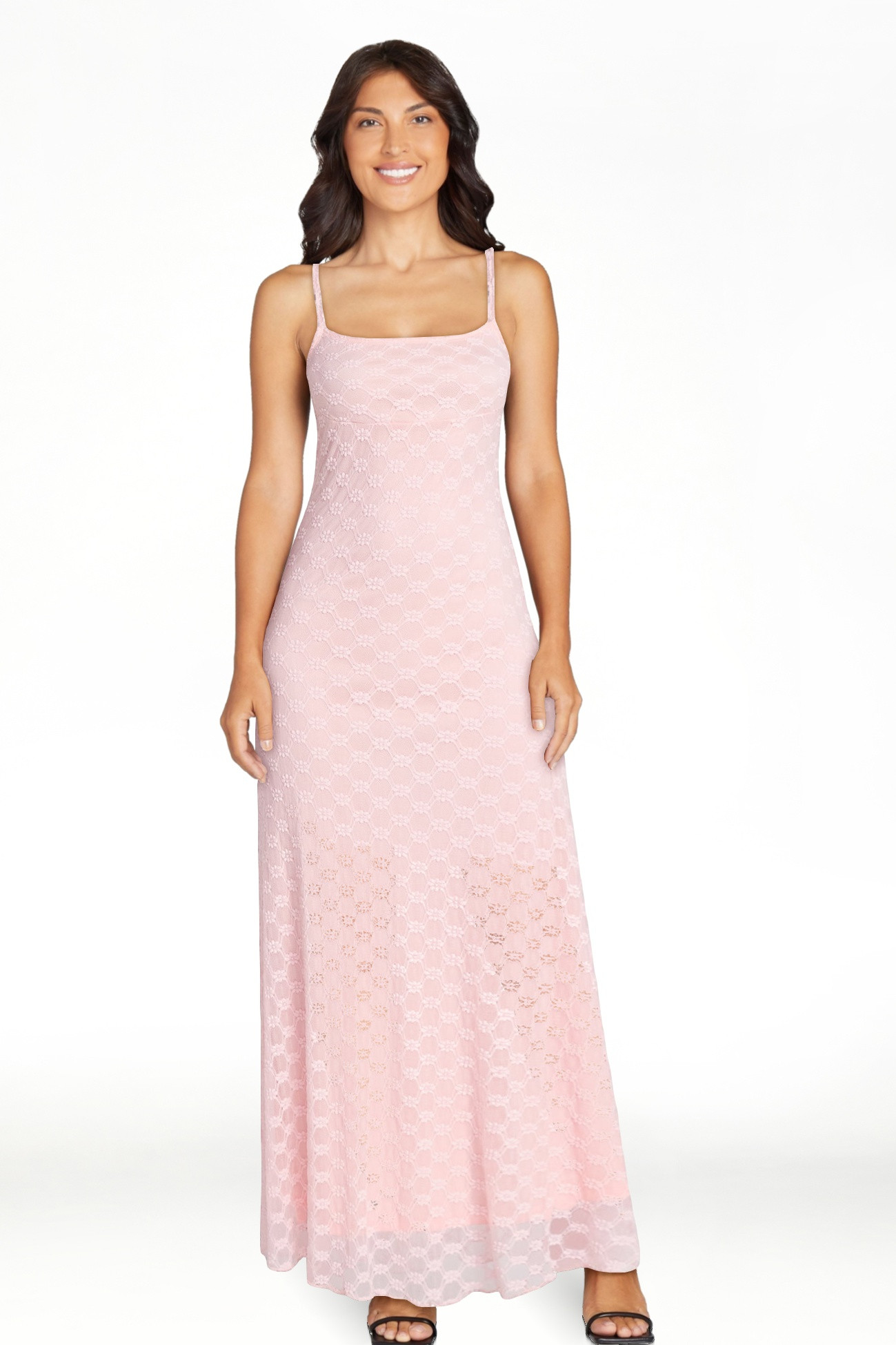 No Boundaries Lace Cami Maxi Dress, Women's XXS-XXL | Walmart (US)