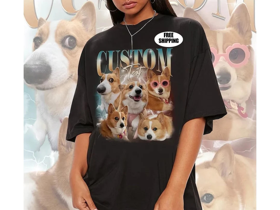 Custom Vintage Pet Bootleg Shirt, Custom Retro Cat Bootleg Shirt,Custom Photo Shirt, CUSTOM Your ... | Etsy (US)
