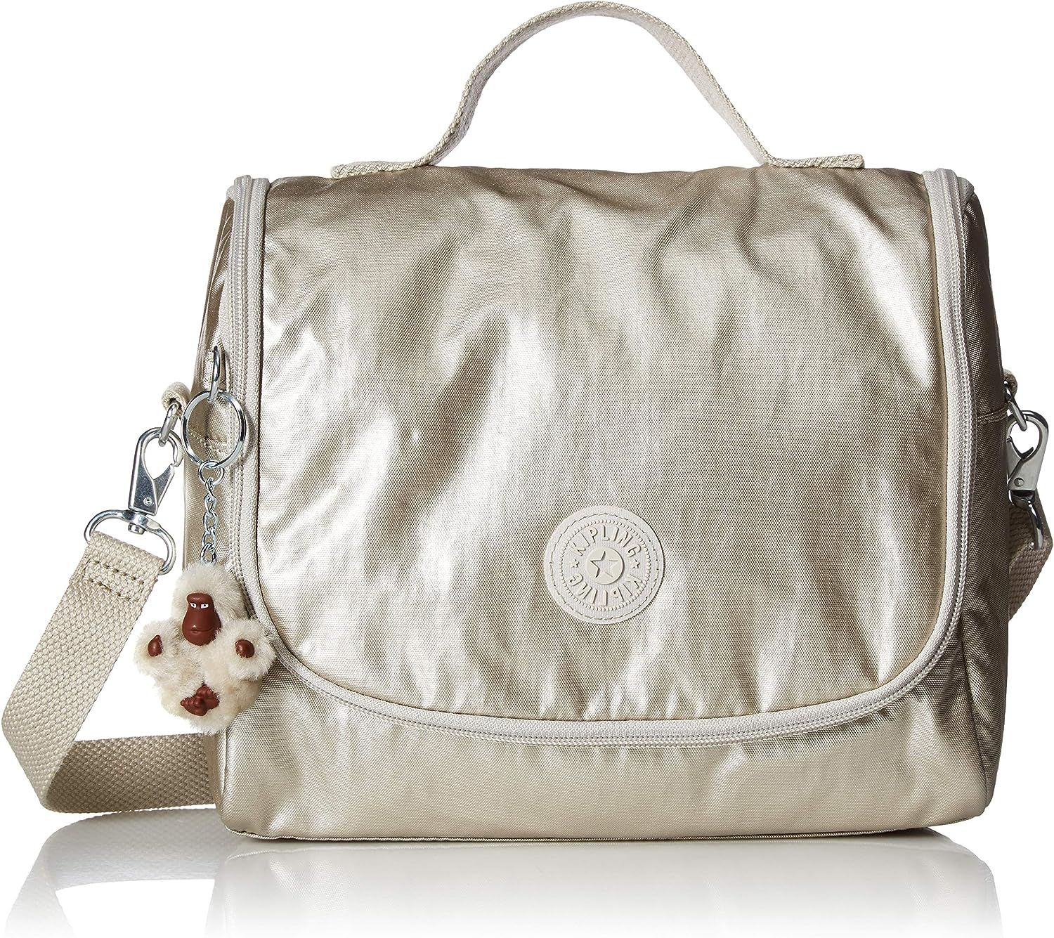 Kipling Kichirou Insulated Lunch Bag, Cloud Grey Metallic, 9 in X 8 in X 5 in | Amazon (US)