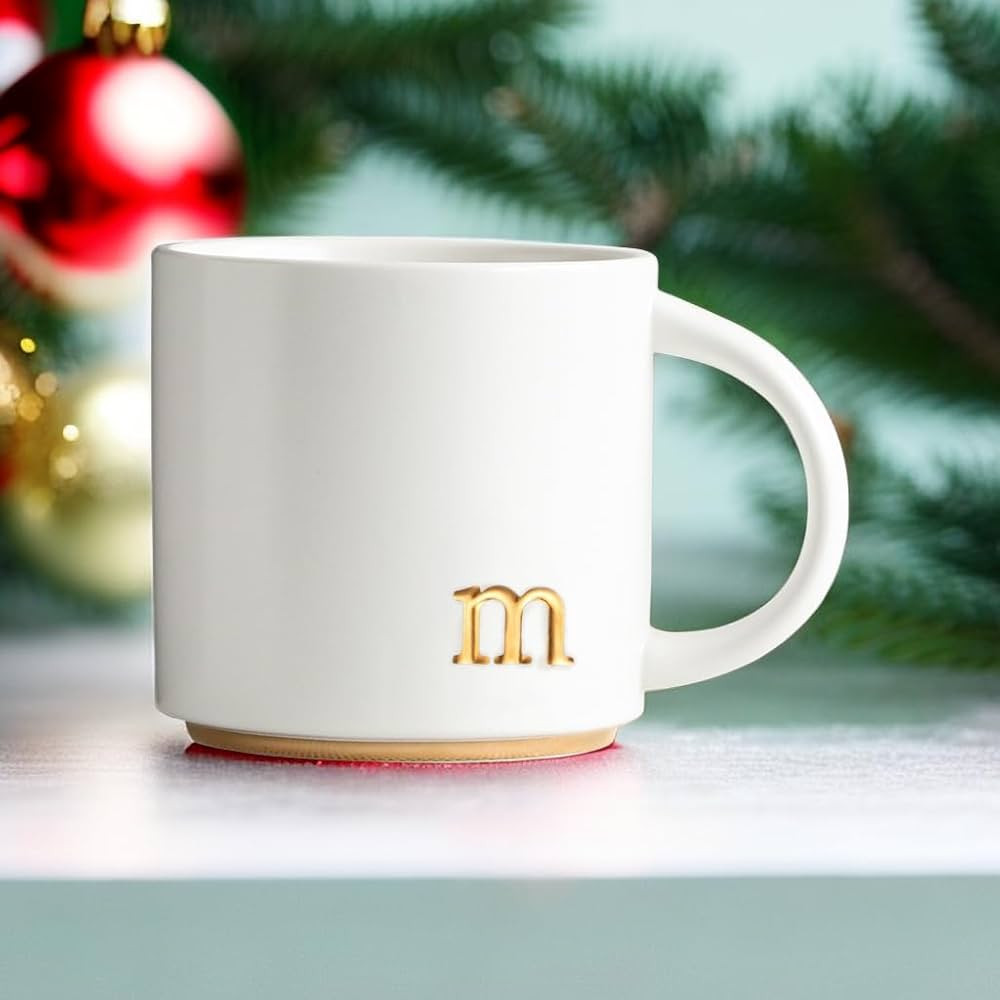 COLLECTIVE HOME - Monogram Ceramic Mugs, 15 oz Golden Initial Coffee Cups, Elegant Alphabet Tea M... | Amazon (US)