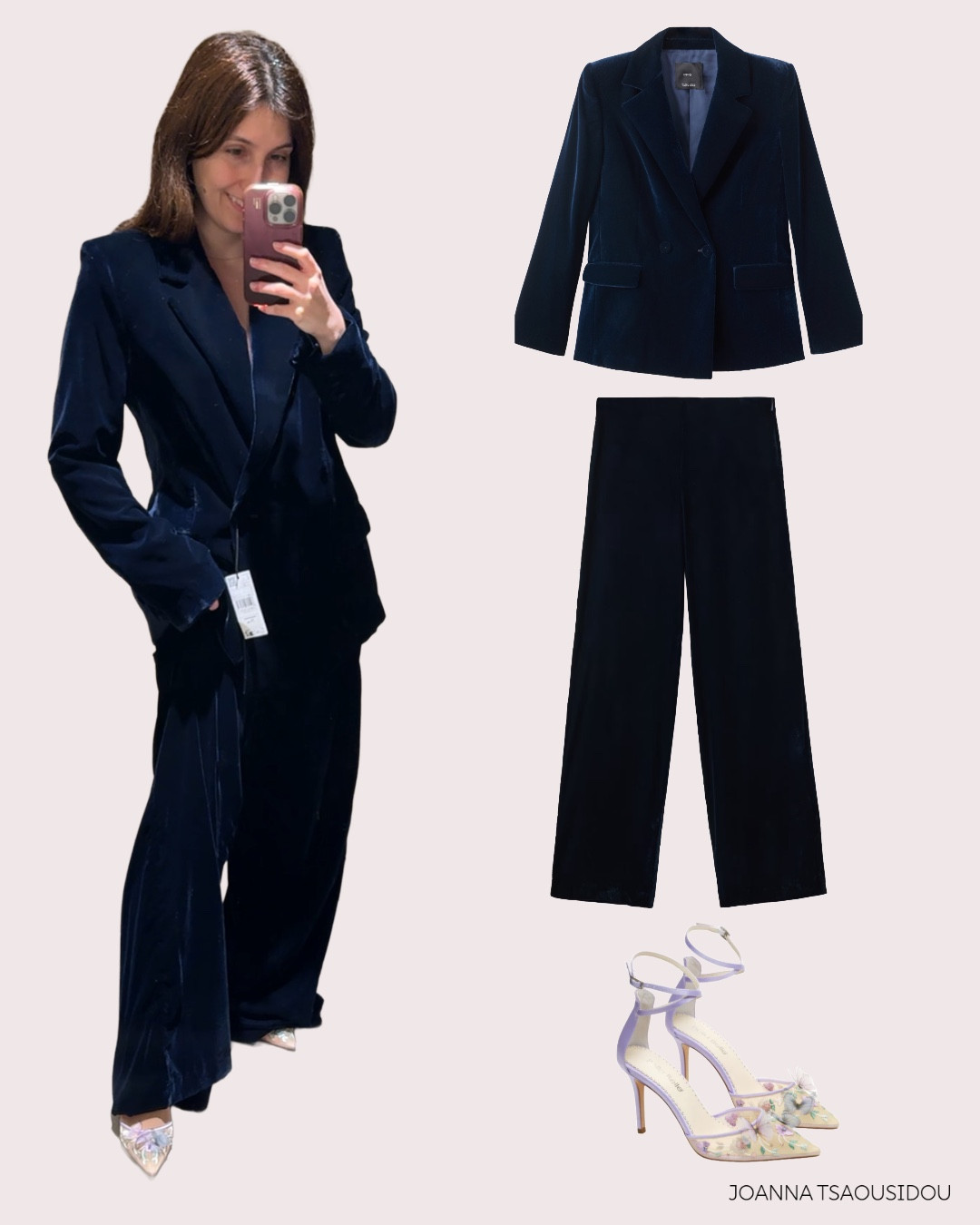 Help me decide on a holiday outfit with my Bella Belle shoes! Is this navy blue velvet suit a yes or should I keep looking?

#LTKpetite #LTKpartywear #LTKfestive