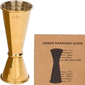 A Bar Above Bar Jigger - Gold-Finished Japanese Jigger with Measurements Inside - Cocktail Measur... | Amazon (US)