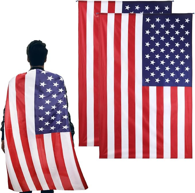 2pcs American Flag Costume Capes, 4th of July Independence Day Cloak for Women Men USA Patriotic ... | Amazon (US)