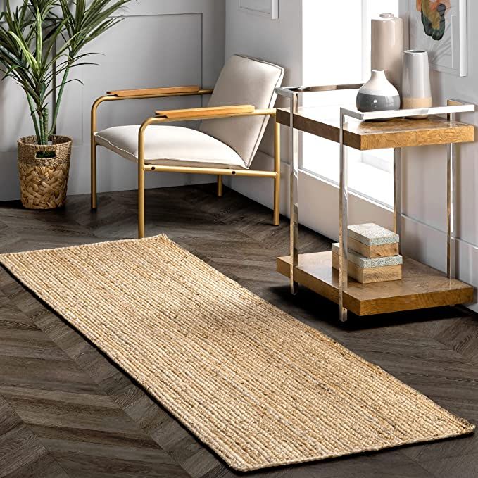 nuLOOM Rigo Hand Woven Farmhouse Jute Runner Rug, 2' 6" x 8', Natural | Amazon (US)