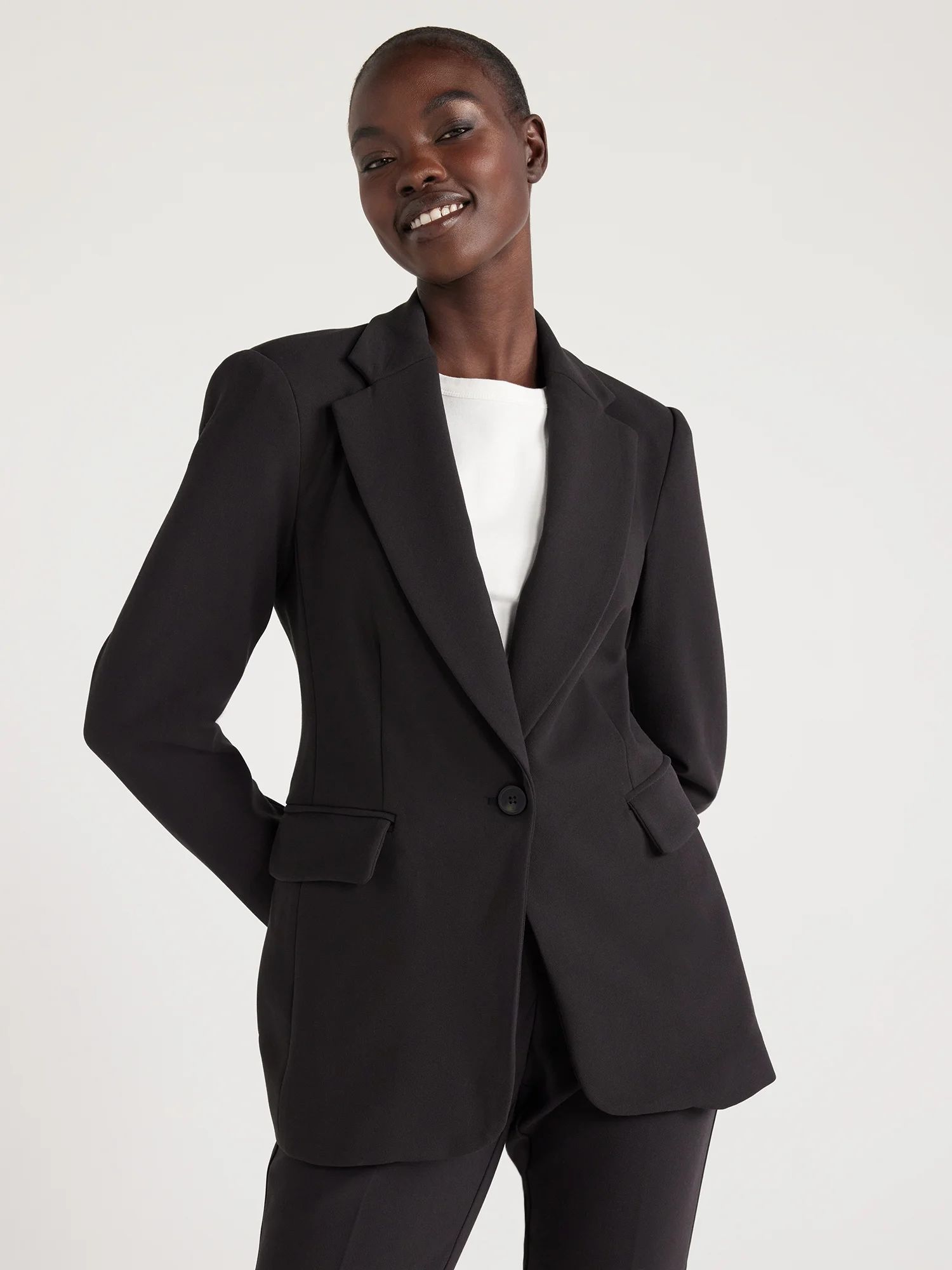 Free Assembly Women's Slim Single-Breasted Blazer, Sizes XS-XXXL | Walmart (US)