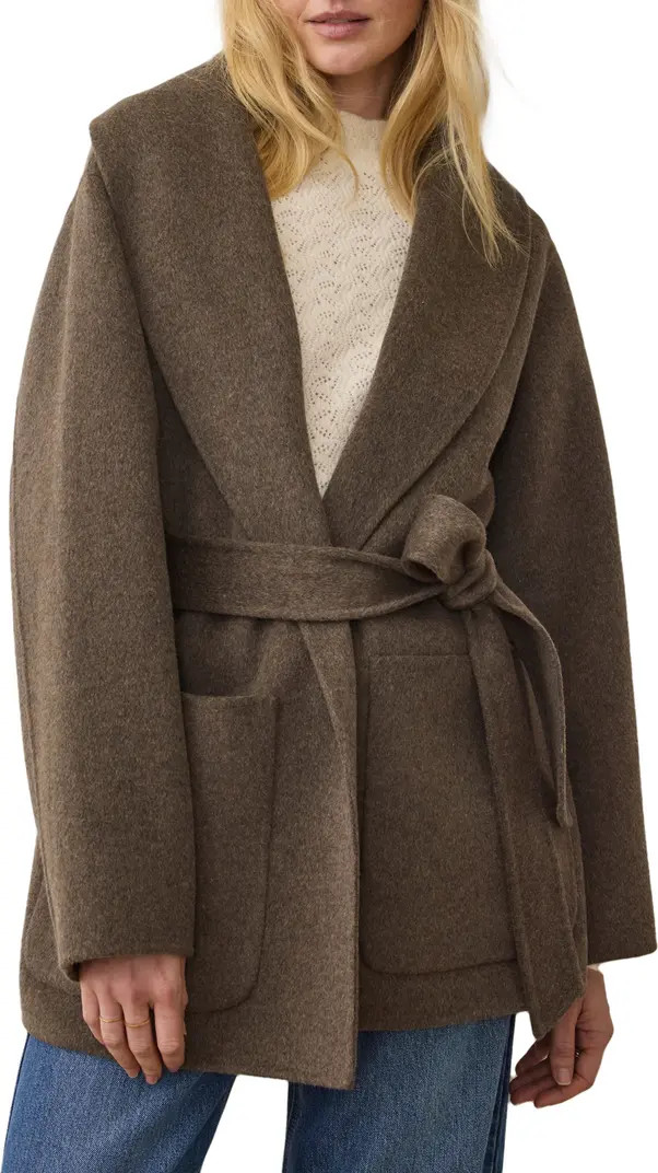 Colette Belted Wool Blend Jacket | Nordstrom