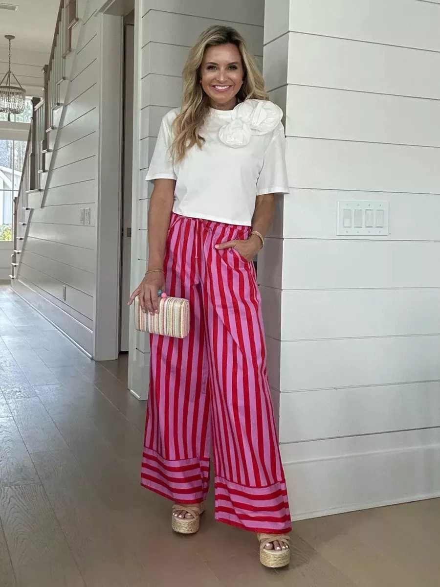 The striped pants of my dreams and the fancy tee of my dreams. Wearing size small in both. Code FANCY15 for 15% off 

 #LTKFindsUnder100 #LTKStyleTip #LTKWatchNow