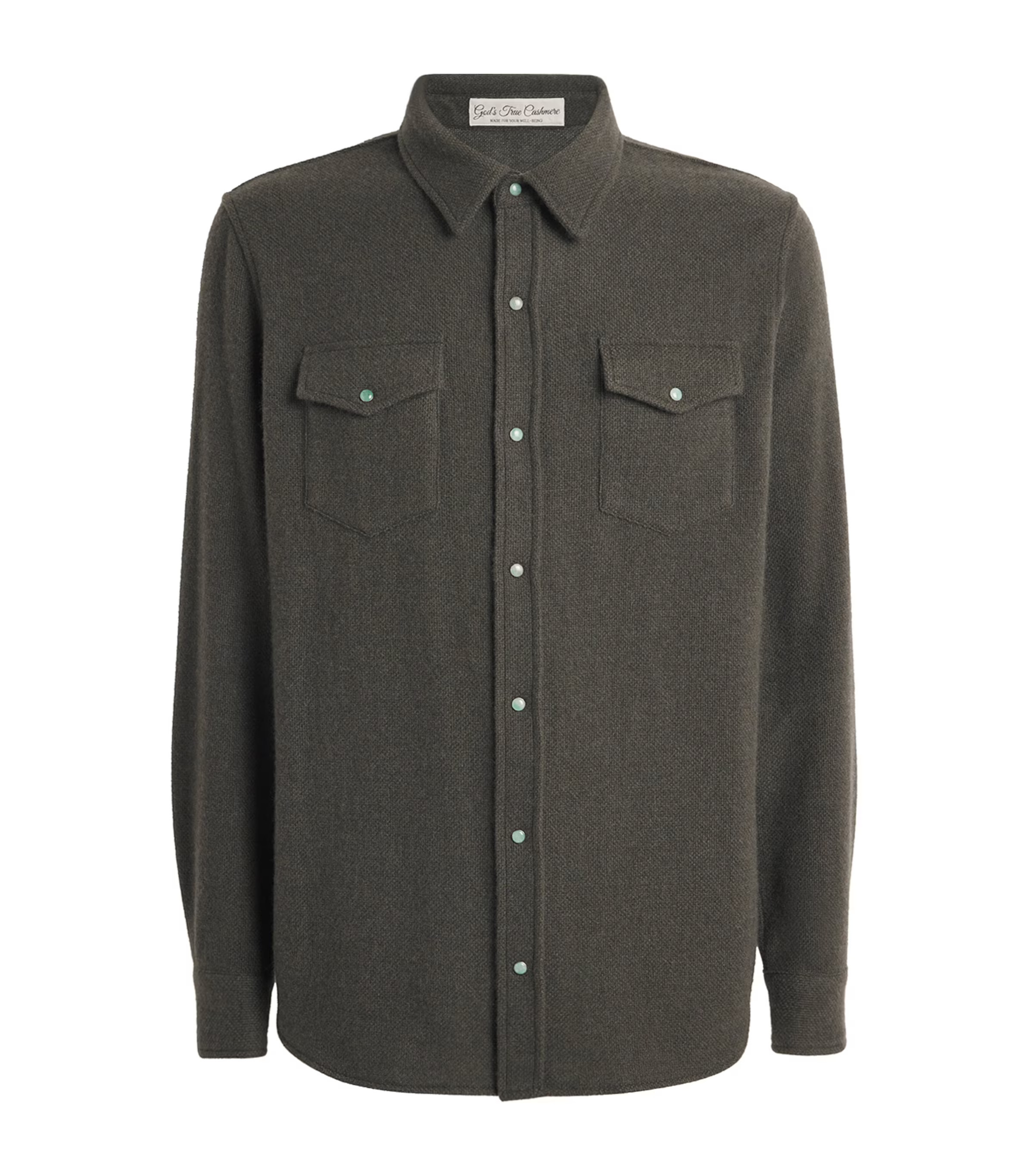God's True Cashmere Cashmere Press-Stud Overshirt | Harrods