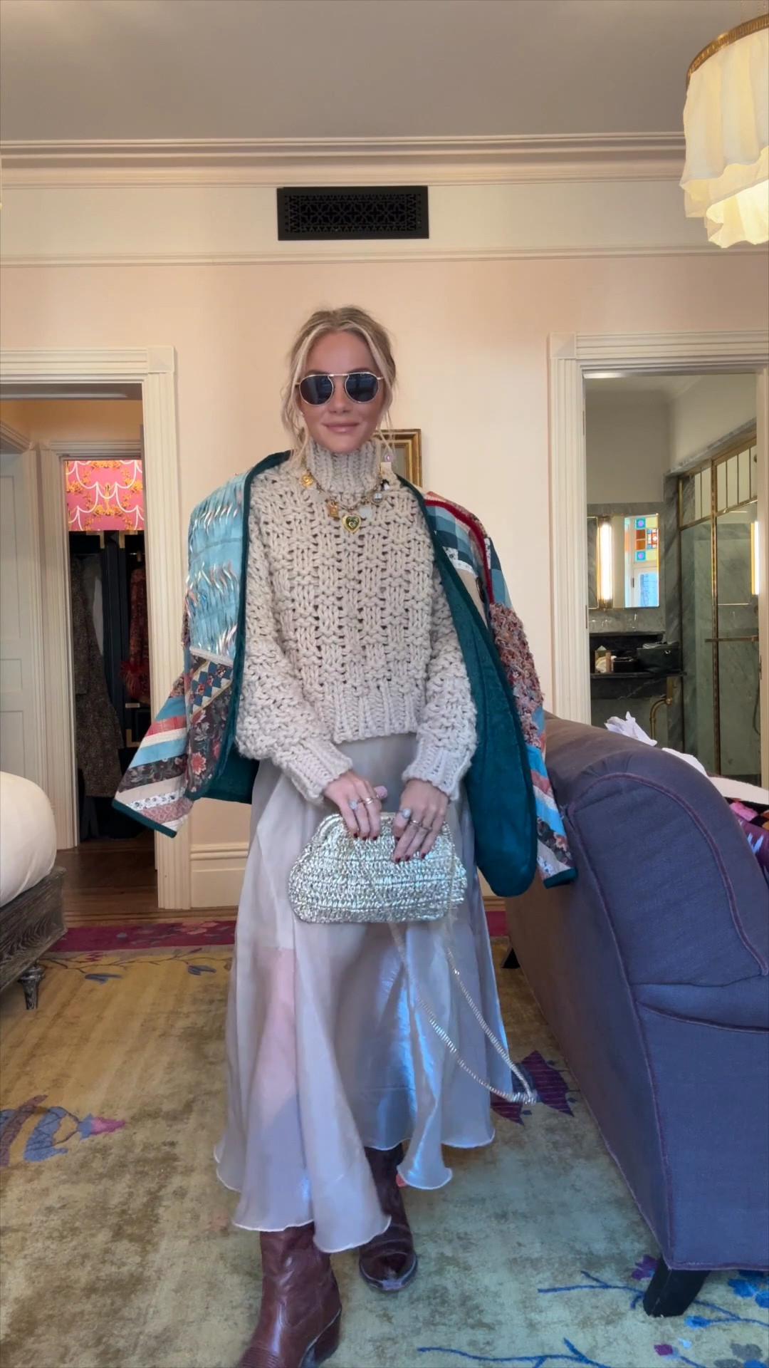 NYC day 2 outfit!! Fall outfit, holiday outfit, maxi skirt, quilted jacket 

#LTKStyleTip #LTKVideo #LTKShoeCrush