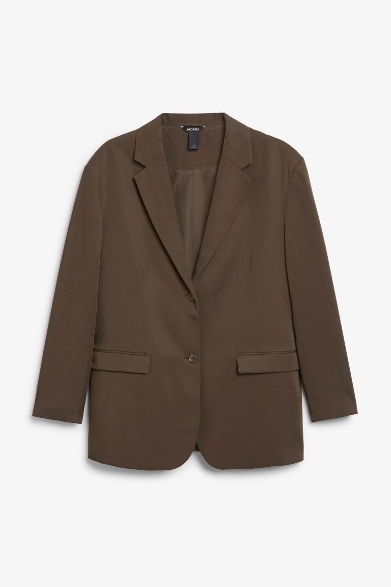 Oversize classic blazer - Brown - Ladies | H&M GB | H&M (UK, MY, IN, SG, PH, TW, HK)